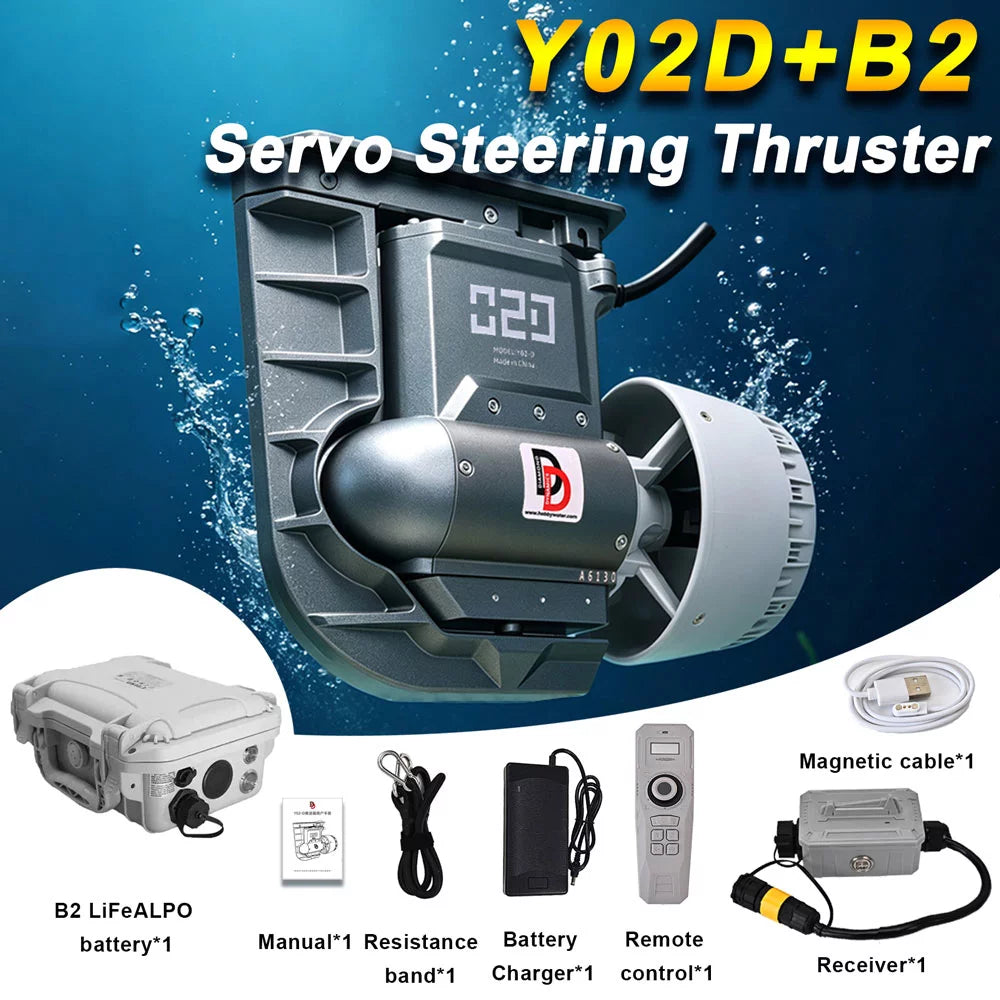 Y02-D Servo Steering Thruster 35° Turn 11.5kgf Thrust for SUP/Kayak
