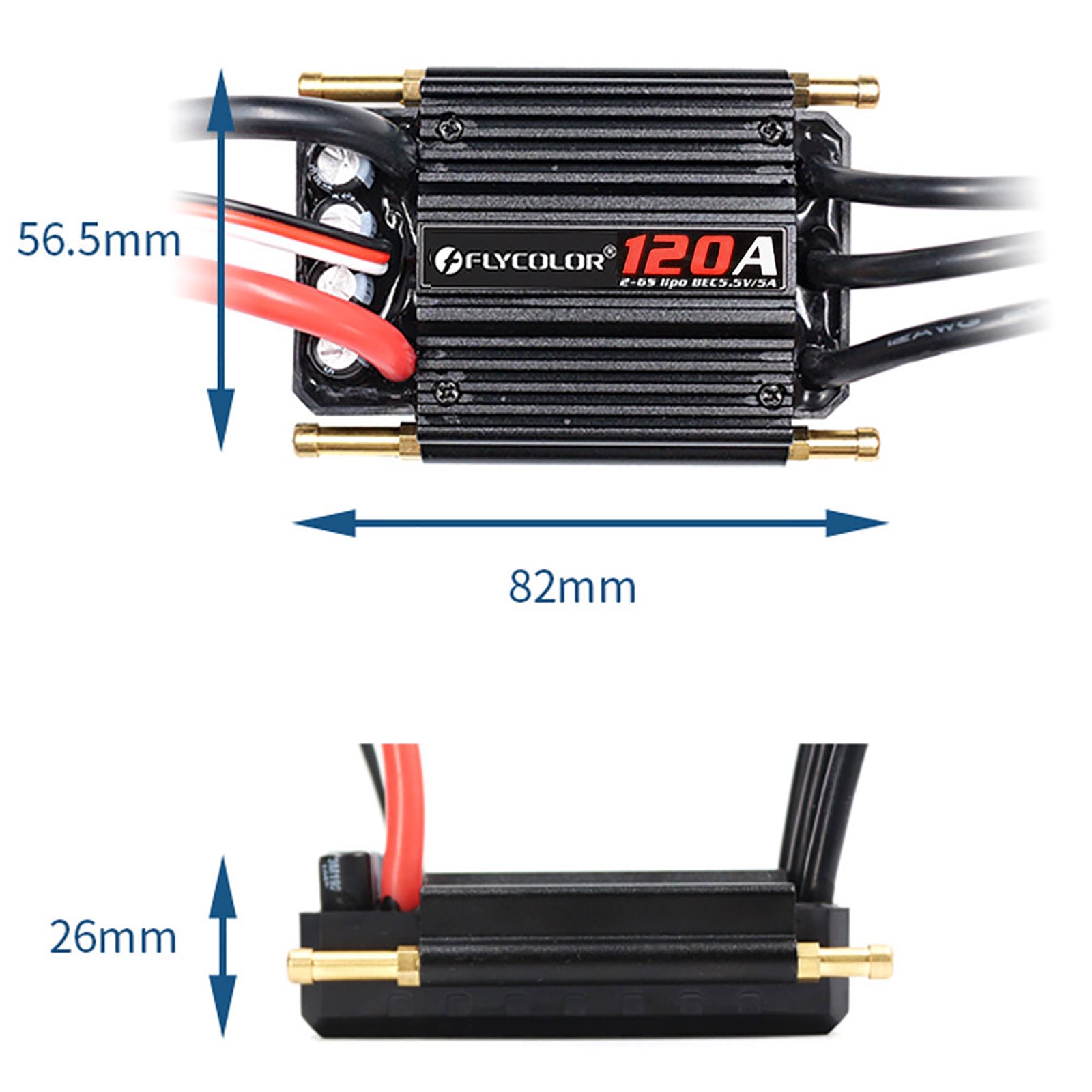 Flycolor Monster-120A High Performance Waterproof ESC | 6S 5.5V/5A BEC