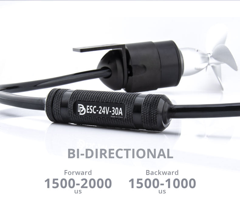 DD 24V 30A Metal Waterproof ESC |Aluminum Alloy Customizable Electronic Speed Controller